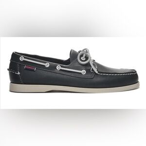 NWT Sebago Men's “Portland” Dusty Dark Blue Docksides Boat Shoe Size 10